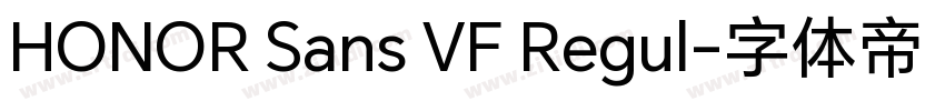 HONOR Sans VF Regul字体转换